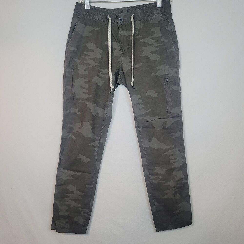Vuori Ripstop Pants Womens S Camo Organic Cotton Drawstring Pockets StretchVW401